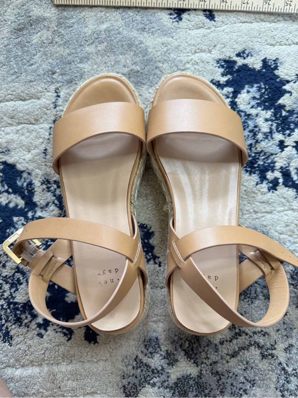 a new day Tan Ankle-Strap Espadrille Sandals